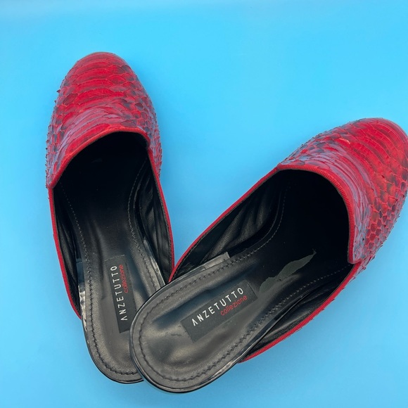 Like NEW REAL SNAKE, RED ANZETUTTO size US 9 EU 40 - Picture 5 of 10